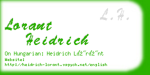 lorant heidrich business card